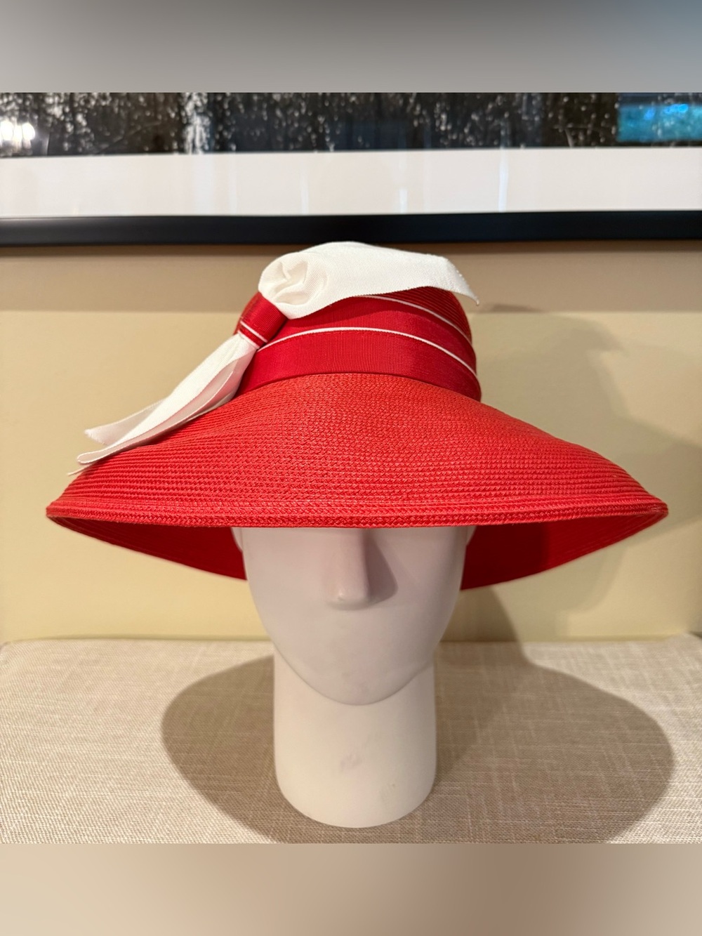 Io Giovanna Red Wide Brim Church Hat